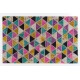 Modern Colorful Handmade Turkish Patchwork Rug with Unlimited Triangles Design
