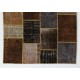 Handmade Patchwork Rug Made from Over-Dyed Vintage Carpets, CUSTOM OPTIONS Av.