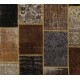 Handmade Patchwork Rug Made from Over-Dyed Vintage Carpets, CUSTOM OPTIONS Av.