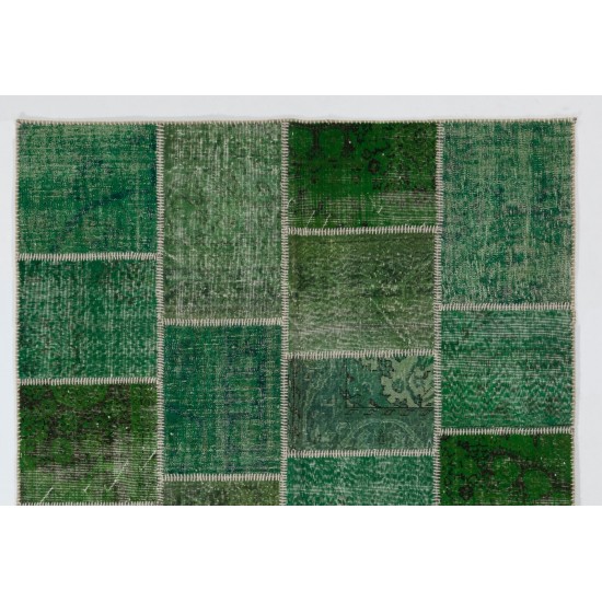 Handmade Patchwork Rug Made from Over-Dyed Vintage Carpets, CUSTOM OPTIONS Av. Handmade Patchwork Rug Made from Over-Dyed Vintage Carpets, CUSTOM OPTIONS Av.