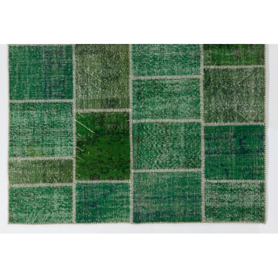 Handmade Patchwork Rug Made from Over-Dyed Vintage Carpets, CUSTOM OPTIONS Av.