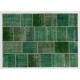 Handmade Patchwork Rug Made from Over-Dyed Vintage Carpets, CUSTOM OPTIONS Av.