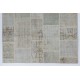 Handmade Patchwork Rug in Muted Colors, Traditional Turkish Wool Carpet for Country Homes, Rustic, Modern Interiors