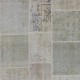 Vintage Muted Sage and Beige Patchwork Rug | Hand-Knotted Turkish Wool Carpet for Living Room, Kitchen and Bedroom Vintage Muted Sage and Beige Patchwork Rug | Hand-Knotted Turkish Wool Carpet for Living Room, Kitchen and Bedroom