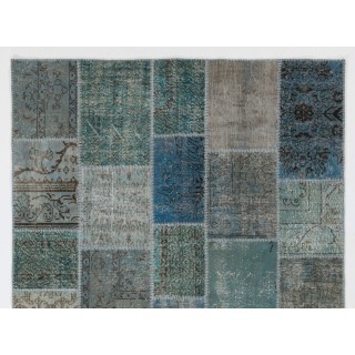 Handmade Patchwork Rug Made from Over-Dyed Vintage Carpets, CUSTOM OPTIONS Av. Handmade Patchwork Rug Made from Over-Dyed Vintage Carpets, CUSTOM OPTIONS Av.