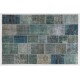 Handmade Patchwork Rug Made from Over-Dyed Vintage Carpets, CUSTOM OPTIONS Av.