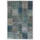 Handmade Patchwork Rug Made from Over-Dyed Vintage Carpets, CUSTOM OPTIONS Av.