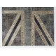 Union Jack British Flag Design Patchwork Rug Made from Re-Dyed Vintage Carpets