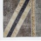 Union Jack British Flag Design Patchwork Rug | Vintage Hand-Knotted United Kingdom Flag Pattern Gray Carpet Union Jack British Flag Design Patchwork Rug | Vintage Hand-Knotted United Kingdom Flag Pattern Gray Carpet