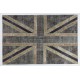 Union Jack British Flag Design Patchwork Rug Made from Re-Dyed Vintage Carpets