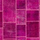 Hot Pink Patchwork Rug for Living Room, Bedroom and Dining Room | Contemporary Overdyed Handknotted Eclectic Style Turkish Carpet Hot Pink Patchwork Rug for Living Room, Bedroom and Dining Room | Contemporary Overdyed Handknotted Eclectic Style Turkish Carpet