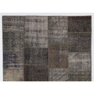 Handmade Patchwork Rug Made from Over-Dyed Vintage Carpets, CUSTOM OPTIONS Av. Handmade Patchwork Rug Made from Over-Dyed Vintage Carpets, CUSTOM OPTIONS Av.