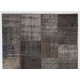 Handmade Patchwork Rug Made from Over-Dyed Vintage Carpets, CUSTOM OPTIONS Av.