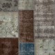Contemporary Patchwork Rug in Brown, Blue, Gray & Green Colors | Handmade Turkish Carpet | Colorful Living Room Rug Contemporary Patchwork Rug in Brown, Blue, Gray & Green Colors | Handmade Turkish Carpet | Colorful Living Room Rug