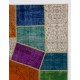 Hand-Knotted Bright Colorful Patchwork Rug | Contemporary Turkish Wool Carpet for Living Room, Nursery and Entryway Hand-Knotted Bright Colorful Patchwork Rug | Contemporary Turkish Wool Carpet for Living Room, Nursery and Entryway
