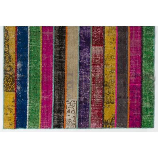 Bright and Vibrant Modern Turkish Handmade Patchwork Rug. Luxurious Elegant Fashionable Area Rug. Floor Carpet for Living room Bright and Vibrant Modern Turkish Handmade Patchwork Rug. Luxurious Elegant Fashionable Area Rug. Floor Carpet for Living room