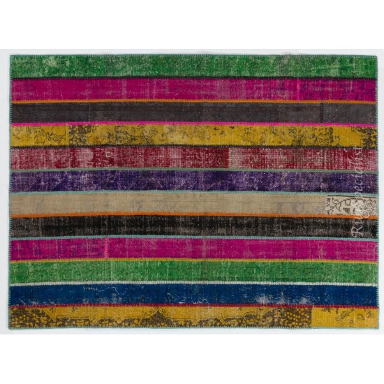 Bright and Vibrant Modern Turkish Handmade Patchwork Rug. Luxurious Elegant Fashionable Area Rug. Floor Carpet for Living room Bright and Vibrant Modern Turkish Handmade Patchwork Rug. Luxurious Elegant Fashionable Area Rug. Floor Carpet for Living room