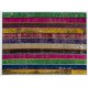 Bright and Vibrant Modern Turkish Handmade Patchwork Rug. Luxurious Elegant Fashionable Area Rug. Floor Carpet for Living room