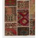 Traditional Hand-Knotted Wool Patchwork Rug | Vintage Turkish Carpet Traditional Hand-Knotted Wool Patchwork Rug | Vintage Turkish Carpet