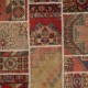 Traditional Hand-Knotted Wool Patchwork Rug | Vintage Turkish Carpet Traditional Hand-Knotted Wool Patchwork Rug | Vintage Turkish Carpet