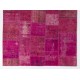 Handmade Patchwork Rug Made from Over-Dyed Vintage Carpets, CUSTOM OPTIONS Av.