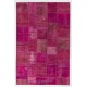 Handmade Patchwork Rug Made from Over-Dyed Vintage Carpets, CUSTOM OPTIONS Av.