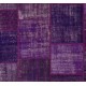 Purple, Levander and Lilac Handmade Patchwork Rug, Contemporary Turkish Carpet, Woolen Floor Covering