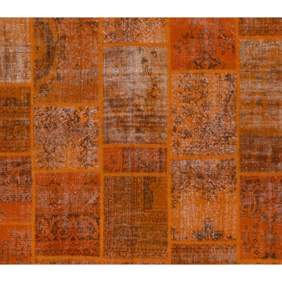 Handmade Patchwork Rug Made from Over-Dyed Vintage Carpets, CUSTOM OPTIONS Av. Handmade Patchwork Rug Made from Over-Dyed Vintage Carpets, CUSTOM OPTIONS Av.