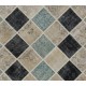 Handmade Central Anatolian Patchwork Rug in Light Blue, Black and Beige Colors. Contemporary Wool Carpet