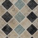 Vintage Black and Blue Geometric Patchwork Rug for Living Room, Bedroom and Entryway | Hand-Knotted Turkish Wool Carpet Vintage Black and Blue Geometric Patchwork Rug for Living Room, Bedroom and Entryway | Hand-Knotted Turkish Wool Carpet