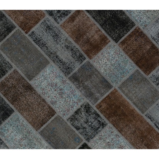 Handmade Patchwork Rug Made from Over-Dyed Vintage Carpets, CUSTOM OPTIONS Av. Handmade Patchwork Rug Made from Over-Dyed Vintage Carpets, CUSTOM OPTIONS Av.