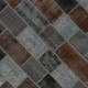 Hand-Knotted Black, Gray and Brown Patchwork Rug | Modern Turkish Wool Carpet for Living Room, Entryway and Nursery
