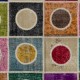 Bohemian Style Colorful Handmade Wool Carpet. Modern Geometric Turkish Patchwork Rug