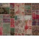 Handmade Patchwork Rug, Authentic Vintage Turkish Carpet