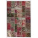 Traditional Handmade Oriental Patchwork Rug for Modern Interiors. Vintage Anatolian Wool Carpet