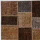 Hand-Knotted Brown Patchwork Rug | Modern Turkish Overdyed Carpet for Living Room, Nursery and Entryway Hand-Knotted Brown Patchwork Rug | Modern Turkish Overdyed Carpet for Living Room, Nursery and Entryway