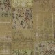 Handmade Green Patchwork Rug | Modern Turkish Wool Carpet for Living Room and Bedroom Handmade Green Patchwork Rug | Modern Turkish Wool Carpet for Living Room and Bedroom