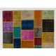 Colorful Handmade Turkish Patchwork Rug for Dining Room, Kitchen, Living Room and Bedroom, Customizable