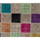 Multicolor Handmade Patchwork Rug from Turkey, Modern Home and Office Decor Carpet, Woolen Floor Covering