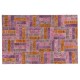Handmade Patchwork Rug in Pink, Orange and Purple Colors, Decorative Handmade Wool Carpet