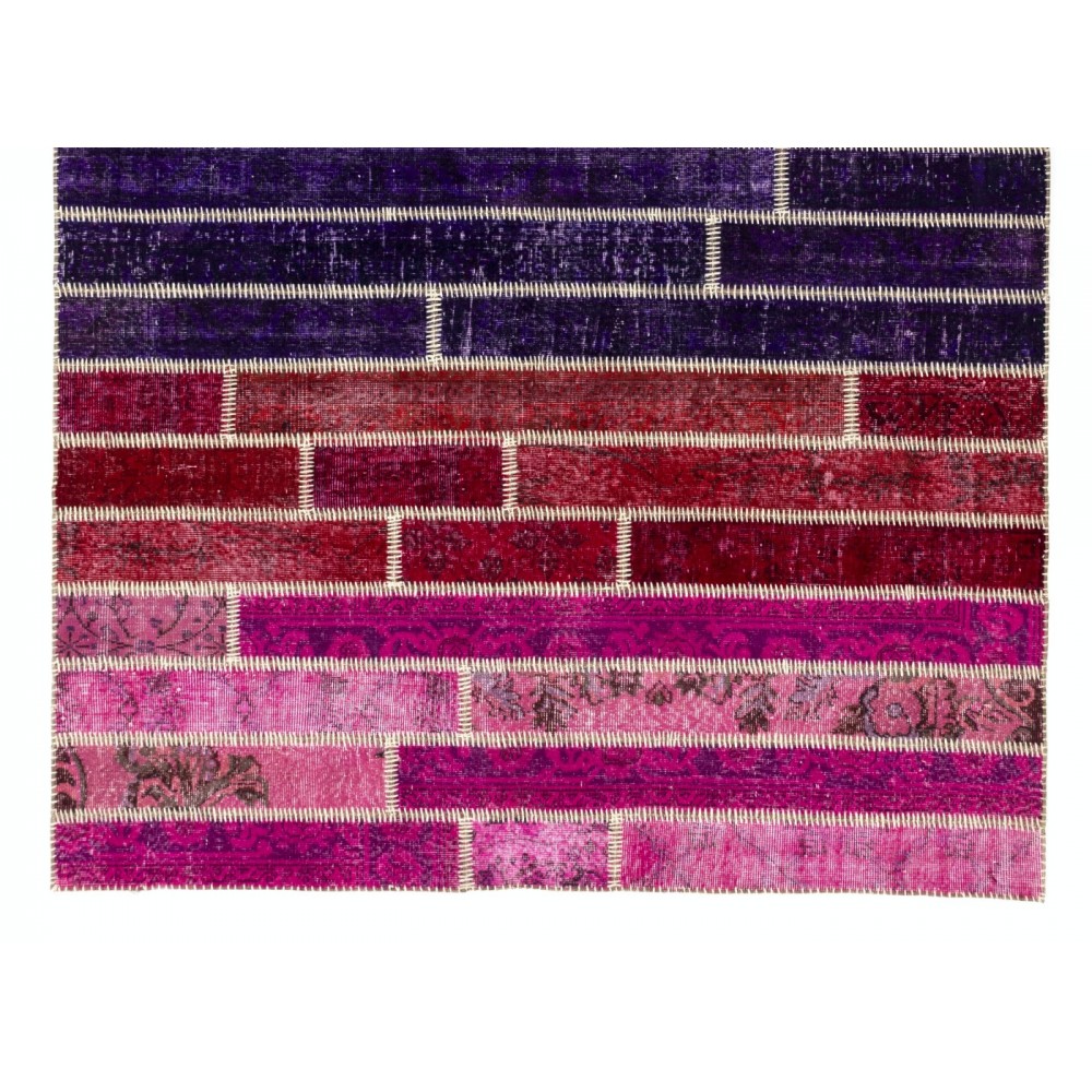 Colorful Handmade Patchwork Rug, Rainbow Turkish Carpet, Modern Home Decor Area Rug