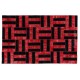 Handmade Area Rug in Red & Black, New Turkish Wool Patchwork Carpet