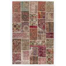 Handmade Patchwork Rug For Modern Interiors, Contemporary Turkish Carpet