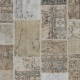 Vintage Beige and Cream Patchwork Rug | Traditional Turkish Oushak Carpet for Country Homes, Rustic Interiors Vintage Beige and Cream Patchwork Rug | Traditional Turkish Oushak Carpet for Country Homes, Rustic Interiors