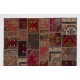 Handmade Patchwork Rug, Authentic Vintage Turkish Carpet