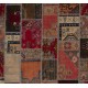 Handmade Patchwork Rug, Authentic Vintage Turkish Carpet