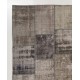 Distressed Vintage Gray Wool Patchwork Rug | Hand-Knotted Turkish Carpet for Living Room and Bedroom Distressed Vintage Gray Wool Patchwork Rug | Hand-Knotted Turkish Carpet for Living Room and Bedroom