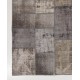 Distressed Vintage Gray Wool Patchwork Rug | Hand-Knotted Turkish Carpet for Living Room and Bedroom Distressed Vintage Gray Wool Patchwork Rug | Hand-Knotted Turkish Carpet for Living Room and Bedroom