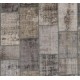 Modern Handmade Distressed Turkish Patchwork Rug, Decorative Living Room Carpet