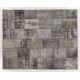 Modern Handmade Distressed Turkish Patchwork Rug, Decorative Living Room Carpet